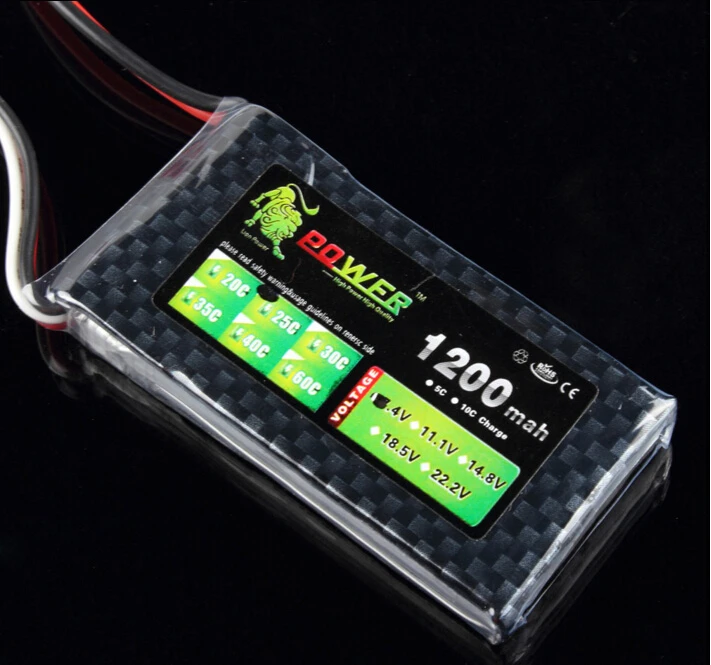 1 шт., lipo аккумулятор LION POWER 2S 7,4 В 1200 мАч, 25C rc вертолет, rc лодка, Квадрокоптер, игрушки с дистанционным управлением Li-Po battey