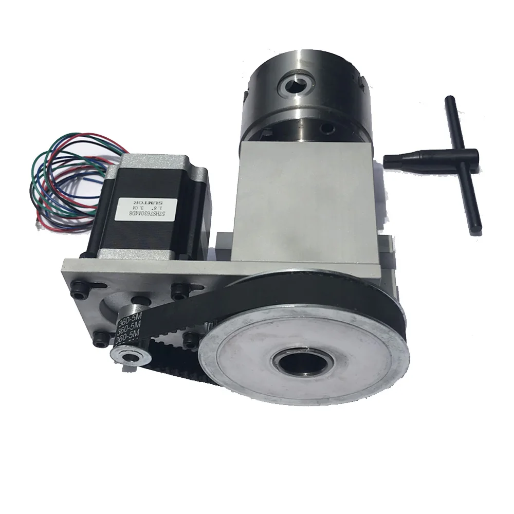 CNC 4th Rotary Axis K11 3Jaw Chuck 80mm/3.15 Inch Dividing Head+MT2 Tailstock Self-centering Manual for Mini CNC Router Woodwork