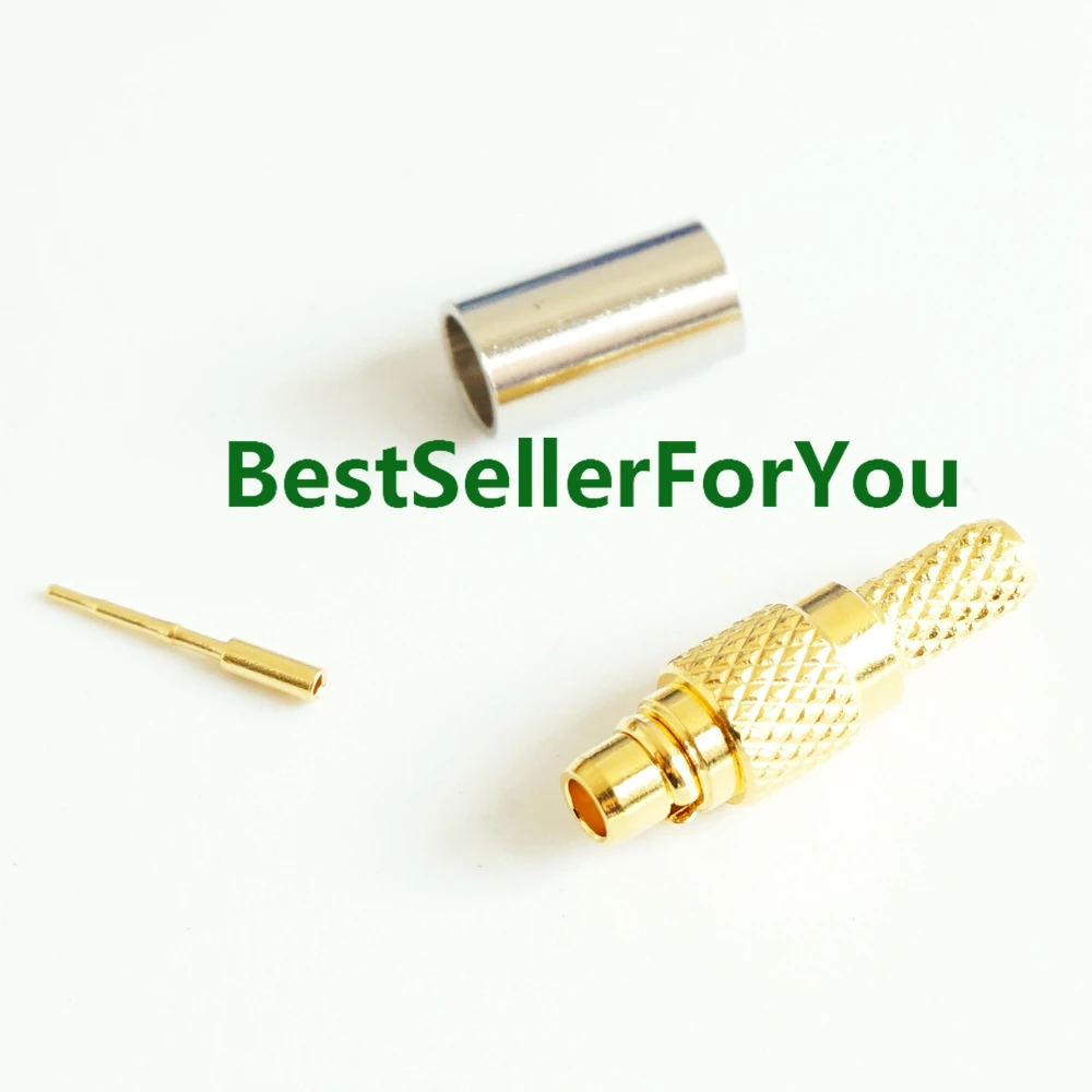 10Pcs MMCX male Plug Crimp straight RF Connector for RG316 RG179 RG174 Cable C image 6