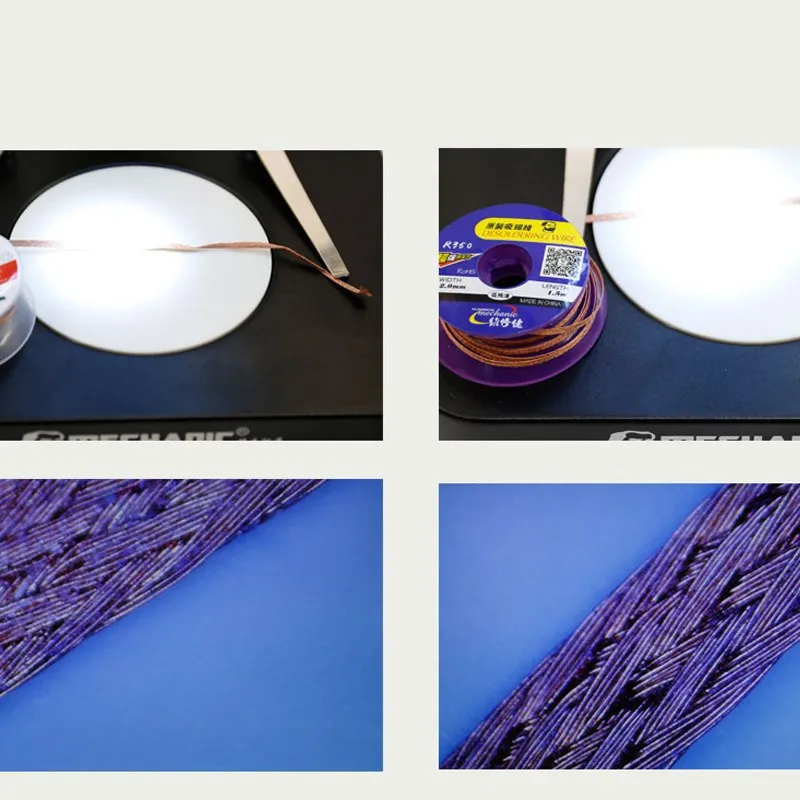 MECCANICO Stoppino Saldatura Remover Trecce Solder Sucker Flusso Stoppino Cavo per iphone Scheda Madre BGA stannum piantare pulito