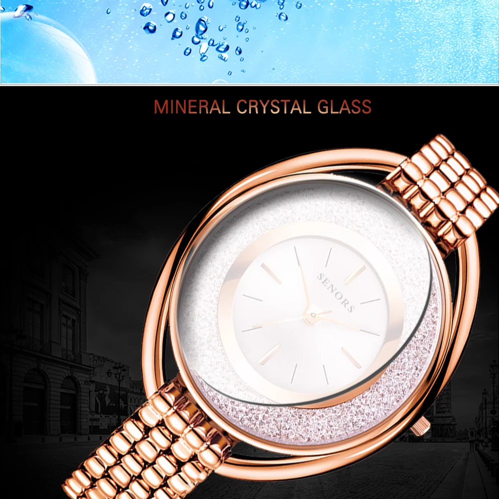 SENORS Jewelry watch waterproof fashion simple ladies quartz watch women's watches saat women wrist watches clock hour