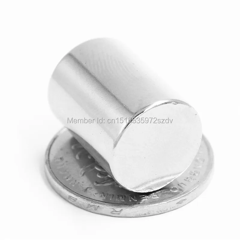 50pcs Strong Round Dia  15mm x 20mm N35 Rare Earth Neodymium Magnet Art Craft Fridge 15x20mm