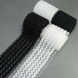 Lace Mesh Rubber Band 50mm Black White Elastic Bands 5cm Sewing Lace Trim Ribbon DIY Craft Handmade Webbing Wholesale 1M