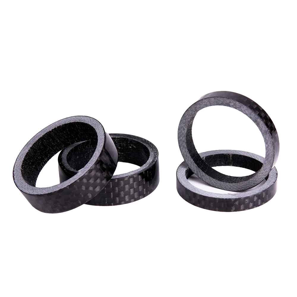 

5mm 10mm Carbon fiber Bicycle Washer 5pcs Mountain Road Bike Ultra-Light Washers Spacer Gasket Fork Headset Parts