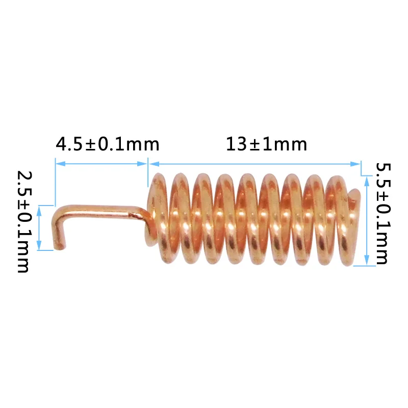 10PCS/Lot  SW868-TH13 Anti-Vibration 868MHz Copper Plated Spring Antenna/Gain 2.15 dBi Helical Antenna