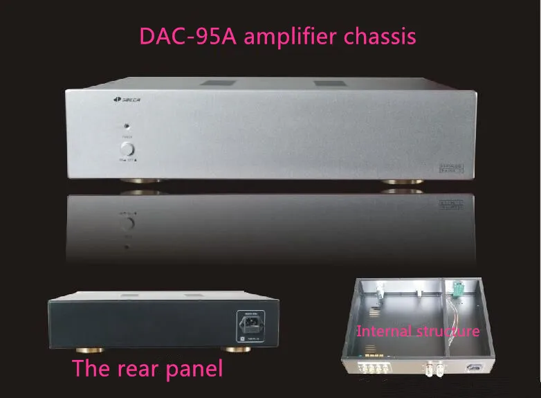 

DAC95-A standard chassis / DAC / Pre-amplifier chassis /AMP case Enclosure DIY box (430*95*340mm)