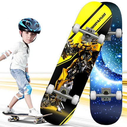 F06 Children Ruiqi four-wheel skateboarding beginners, adult children, boys and girls, teenagers, road brushing professional do