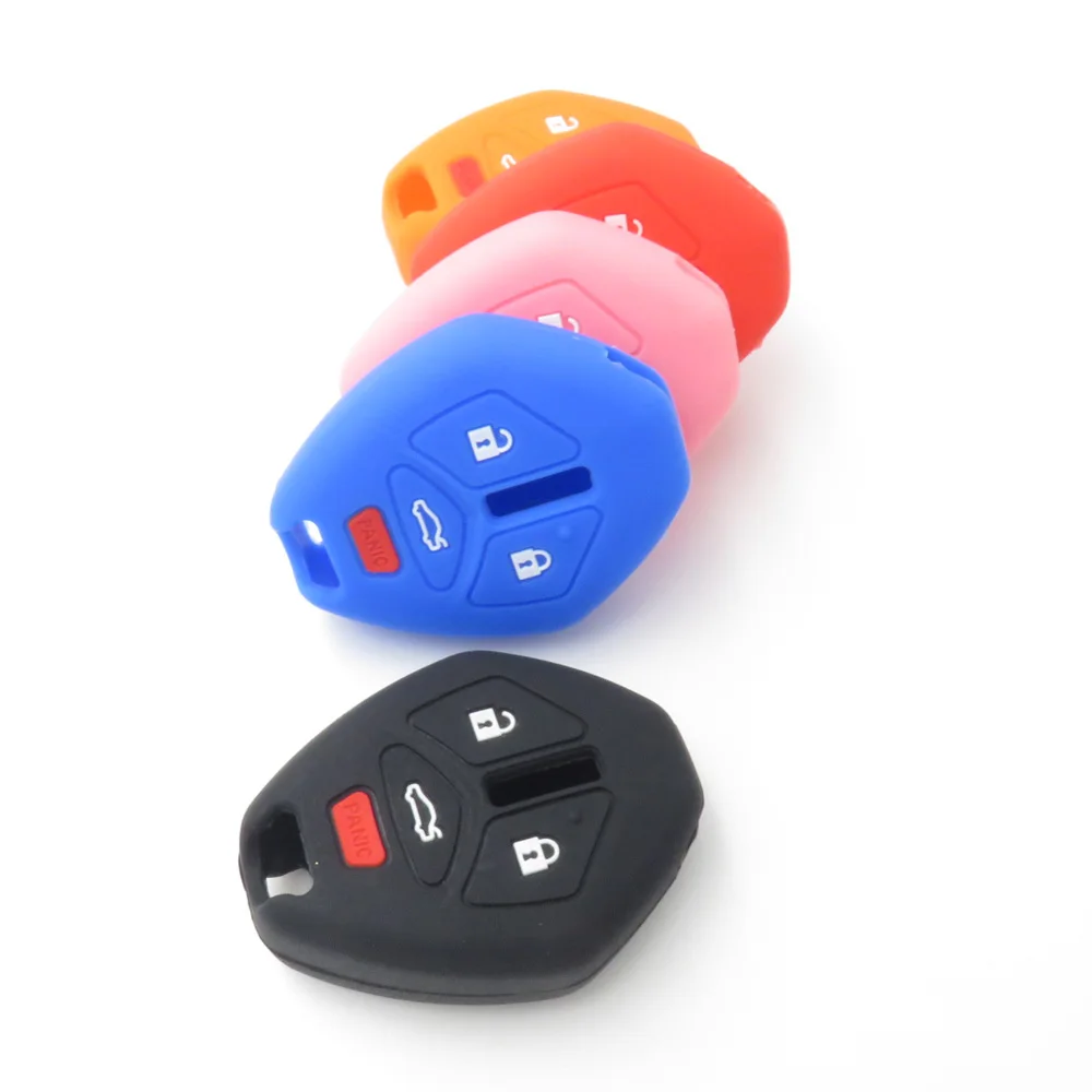 Silicone Key Cover Case Skin Fit For Mitsubishi Lancer Evo Outlander Galant Asx 380 Endeavor Mirage 4button Remote KeyCOCOLOCKEY