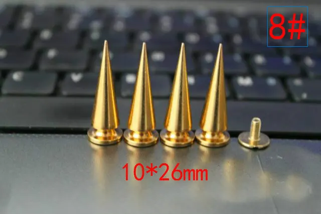 Gold Rivets For Leather Craft Studs and Spikes For Clothes Thorns Patch To Shoes Punk Garment Rivets Tachas Para Ropa