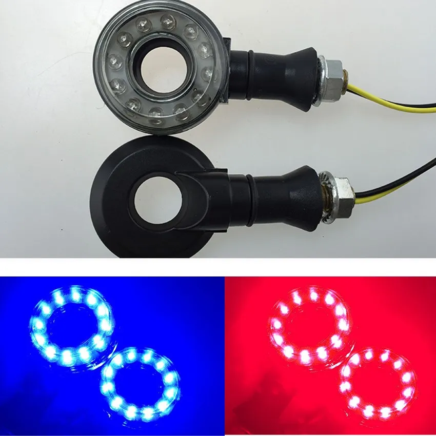 

EE support 2PCS DC12V круглый полый светодиодный сигнал поворота фонари указателя поворота мотоцикла XY01