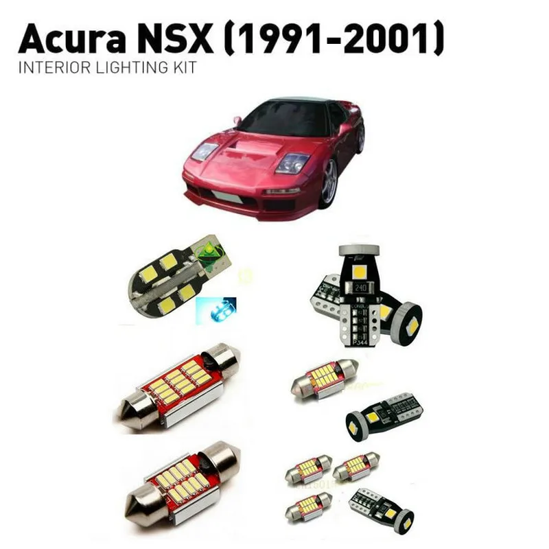 

Led interior lights For Acura NSX 1991-2001 10pc Led Lights For Cars lighting kit automotive bulbs Canbus