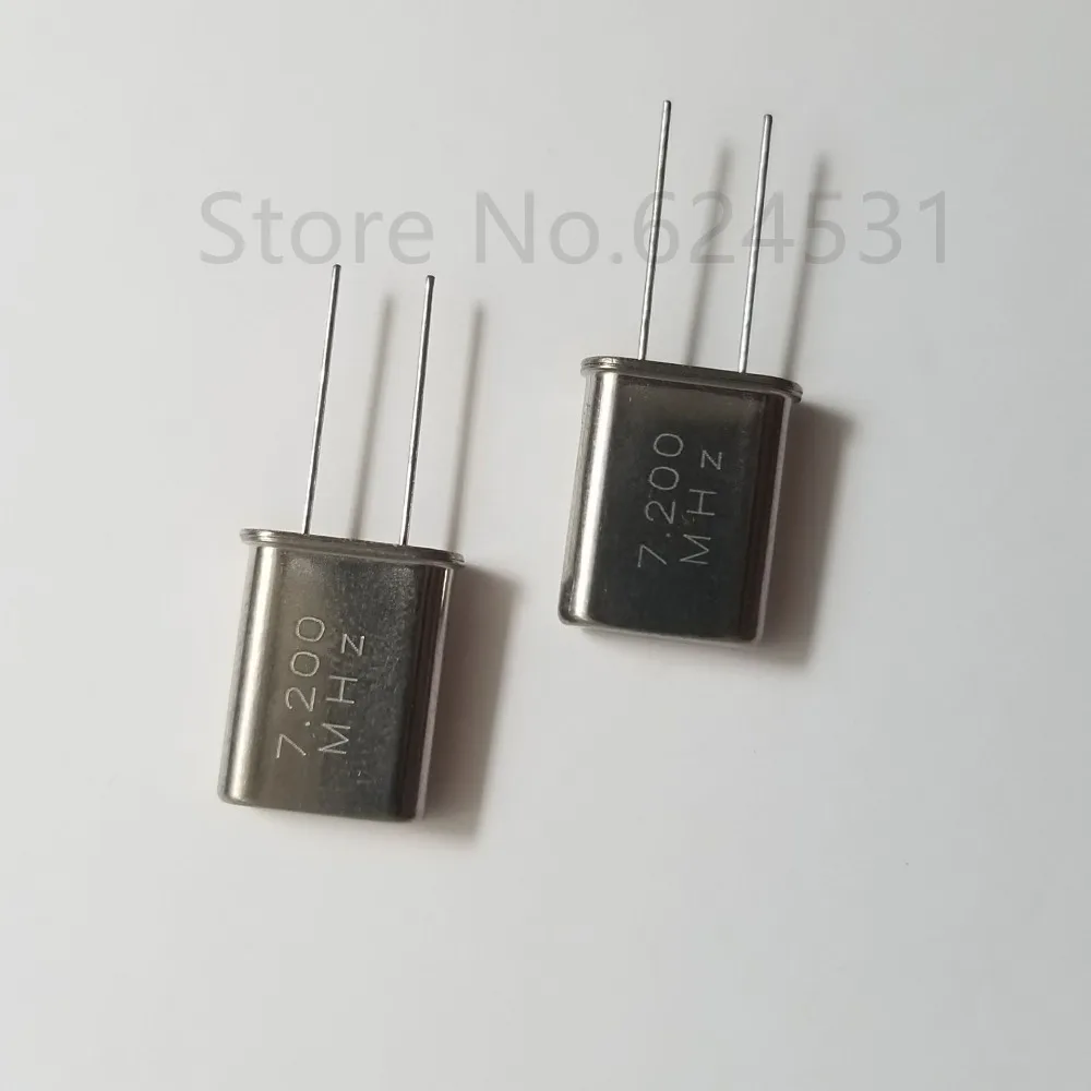 10pcs HC-49U In-Line Passive Quartz Crystal 7.2MHZ 7.200MHZ 7.2M Crystal Resonator