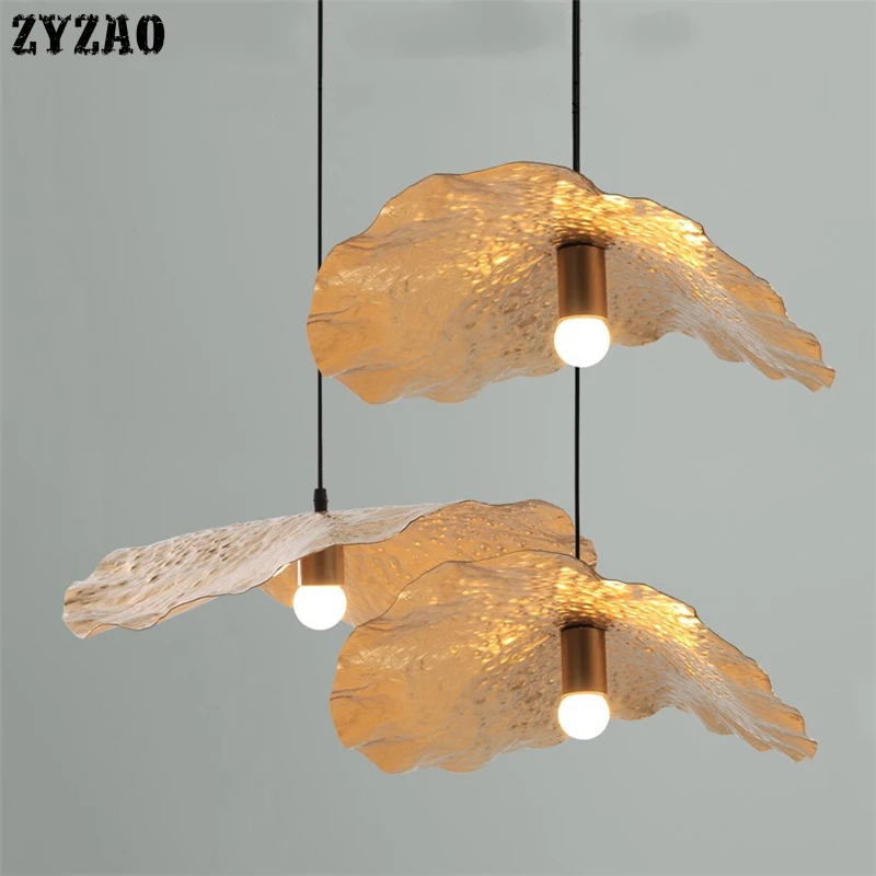 

Nordic Lotus Leaf Led Pendant Lights Dining Room Restaurant Bar Metal Pendant Lamp Living Room Decor Suspension Light Fixtures