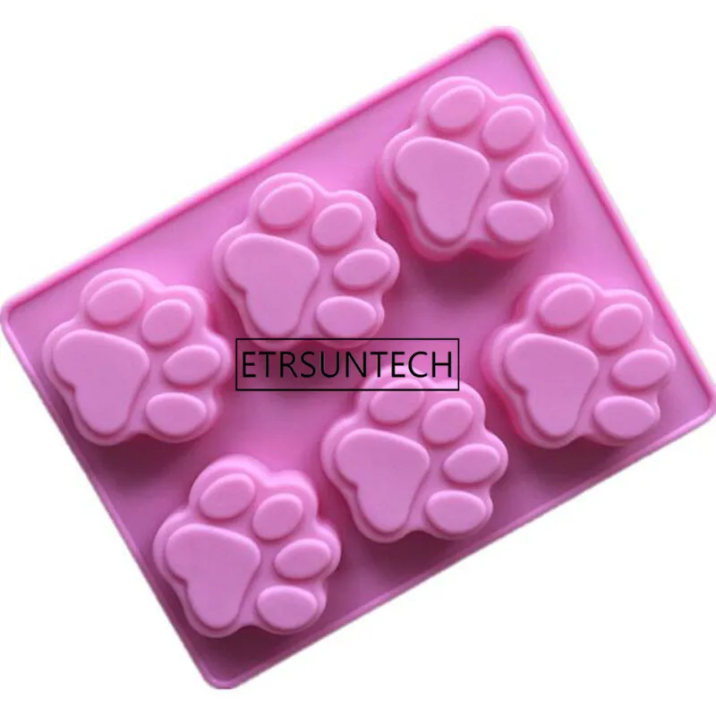 

Silicone Chocolate Mold Cat Dog Paw Bone Soap Ice Mold Animal Footprint Cookie Baking Tool