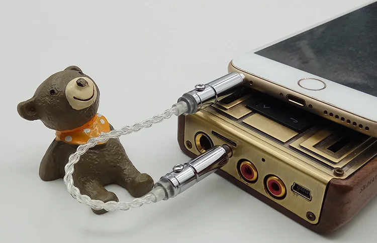 フィーバー3.5オス-オスauxケーブルピュアシルバーケーブル