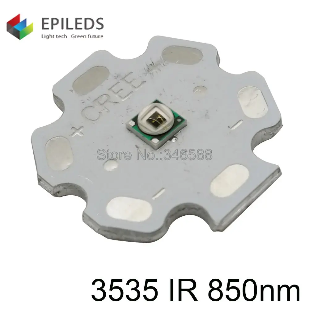 

5pcs 3W 3535 Epileds Infrared IR 850NM High Powe LED Light Emitter Diode on 8mm / 12mm /14mm / 16mm / 20mm Star PCB