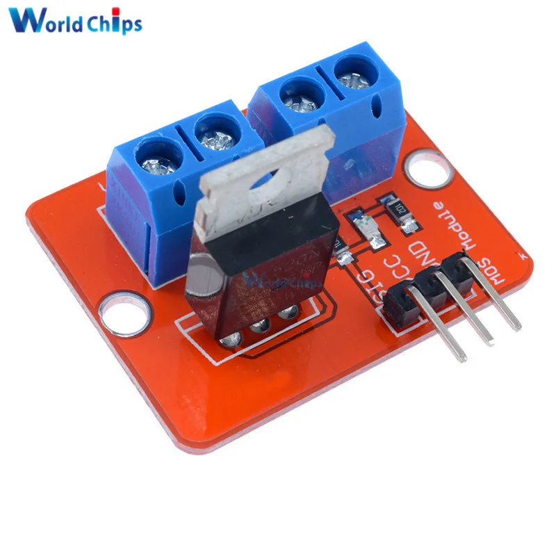 Модуль драйвера Mosfet Top Button IRF520, питание 3,3-5 в для Arduino MCU ARM для Raspberry Pi MOS PWM, лидер светодиодный