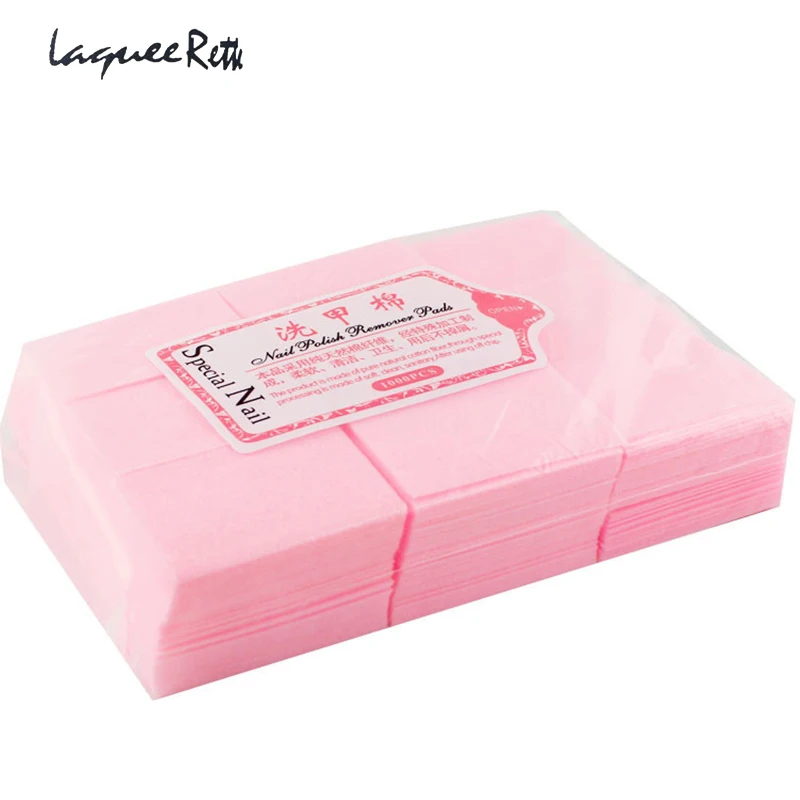 900pcs Pink Gel Polish Nail Remover Wipes Cotton Clean Gel Nail Polish Acrylic Remover Pads Manicure Lint-Free Wipes