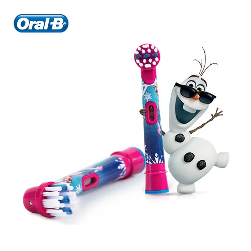 Oral B Kids Replacement Brush Heads 2/4 Pcs Elsa Extra Soft Bristles for Most Oral B kids Electric Toothbrushes