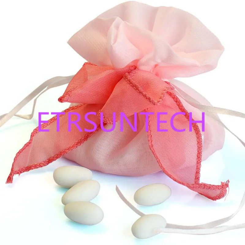 

100pcs Wedding Candy Souvenir Gift Bags Pouch With Ribbon Birthday Chocolate Bag Wedding Decoration