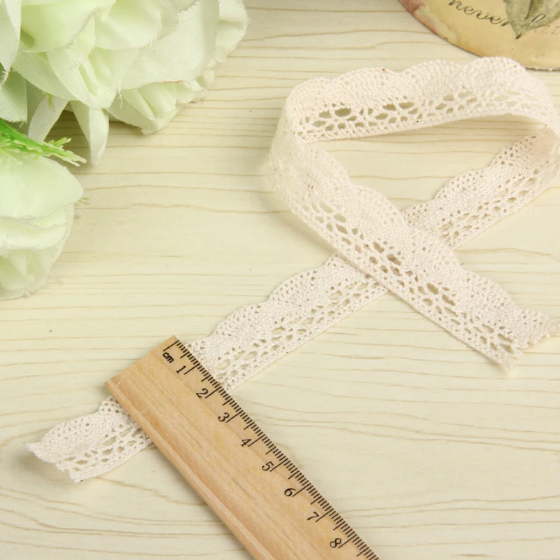 10 yard/lot Cotton Lace Trim Abbigliamento Nastro Decorativo Casa Cucito FAI Da TE Mestieri di Nozze Decorazione del merletto fatto a mano