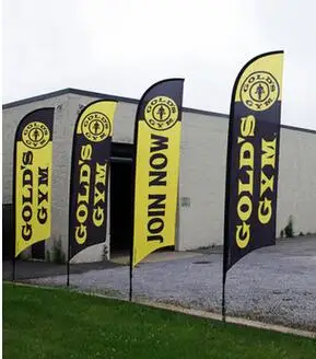 Custom Feather Flags 300X70cm One Side Feather Flags with Ground Spike (Printing One Side,  Other Sided In a Reverse Image)