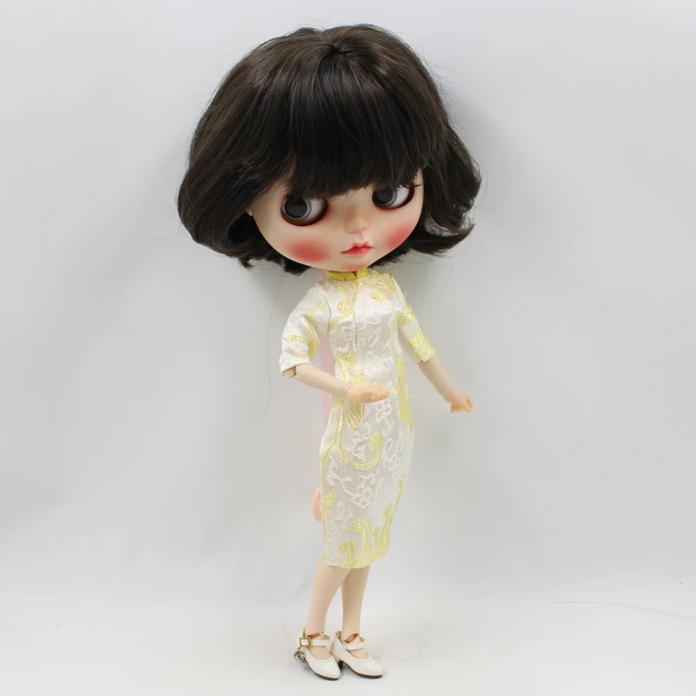 

Blyth Clothes embroidery cheongsam elegant lady style dress 1/6 Doll Joint body ICY Licca Free Shipping