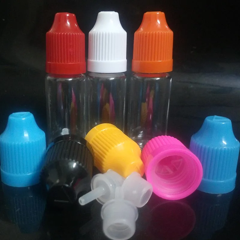 

Wholesale 2500pcs Empty Clear PET 10ML Plastic Dropper Bottles With Childproof Cap eye drops E-cigarette oil bottles