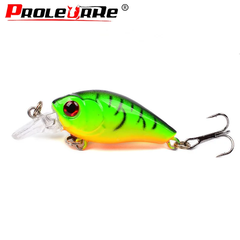 6Pcs Mixed Colors Minnow Fishing Lures Set 4.5cm 3.5g Mini Crank Wobblers With Treble Hooks Tackle Topwater Swim Crankbaits Kit