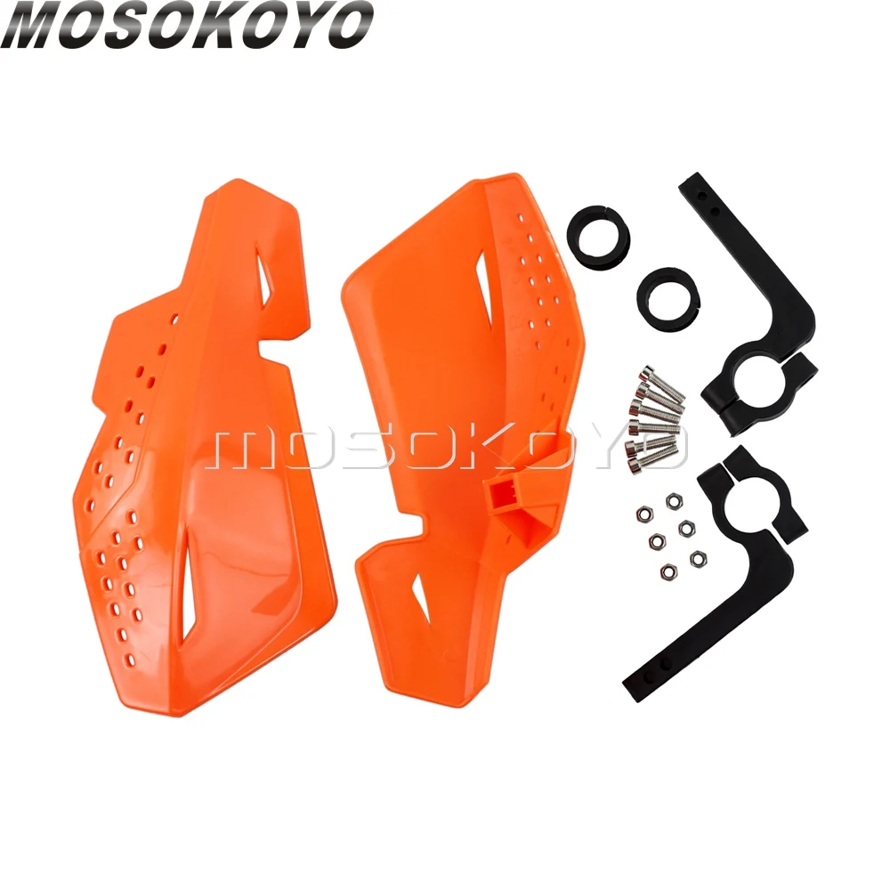 Orange Motorcycle 22mm Hand Guard Shields Handguard Protector For SX SXF KLX KX KXF YZ YZF CR CRF RMZ Motocross Enduro