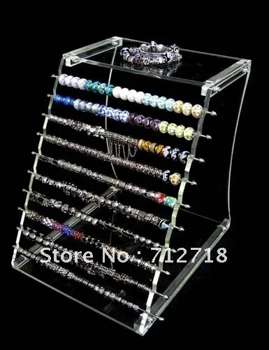 Display,acrylic display unit for large hole beads european style charm beads,sold individually