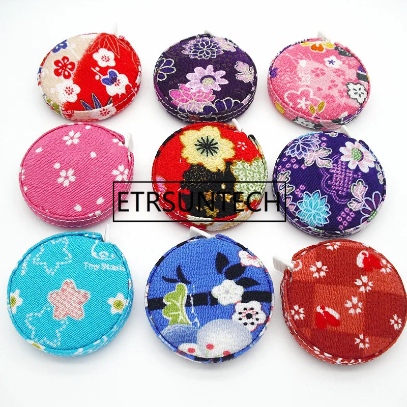 1.5 M Japanese Syle Cherry Flower Design Sewing Measurement Retractable Tailor Ruler Tape Measures Gift QW7239