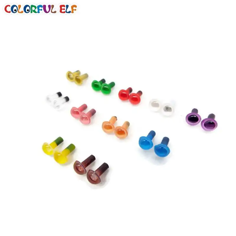 Ojos de seguridad de plástico para juguetes, Ojos de animales de peluche Multicolor para muñecas, 20 piezas, 6mm