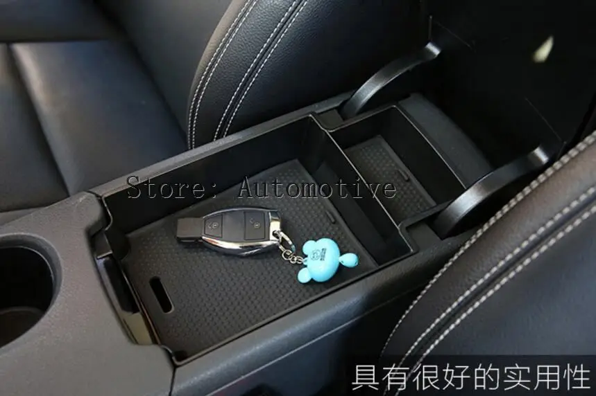 

For Mercedes benz CLA W117 C117 GLA A Class A180 A250 A260 GLA200 AMG Car Accessories Glove Armrest Storage Box Tray With LOGO