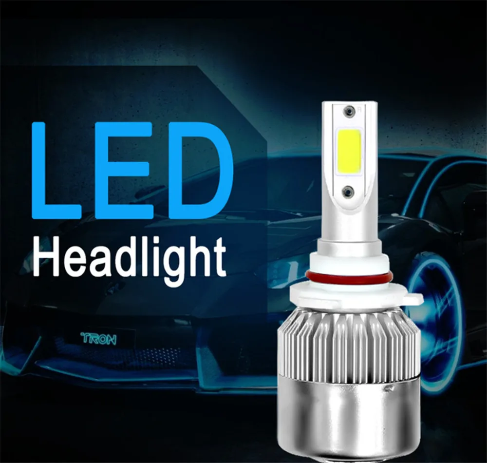 C6 Auto Bulbs LED H7 H4 H11 H1 H3 H8 H9 H13 880 881 9005 9006 HB3 HB4 H27 LED Car Headlight Headlight Bulbs 6000K 8000LM 36W