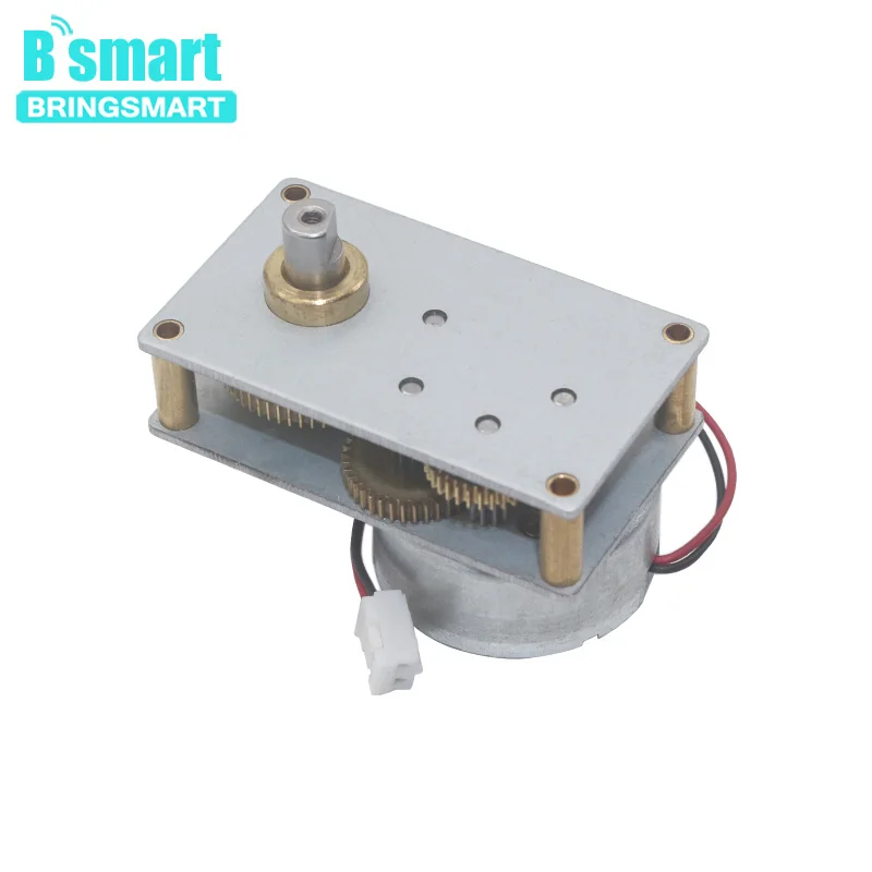 Bringsmart Small Gearbox Motor ZB4124-300 Valve Motor Reducer High Torque Miniature DC Low Speed Motor Reductor 6V Metal Gear