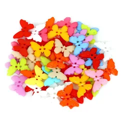 23x17mm cucito 50 pz/lotto bottoni a farfalla in resina a 2 fori misti accessori per Scrapbooking vestiti per la casa fai-da-te