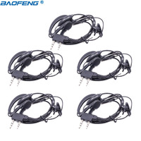 5 pcs  BAOFENG  radio 2pin K port earpiece ptt mic headset for handheld walkie talkie baofeng UV-5R UV-82 BF-888S  2 way radio