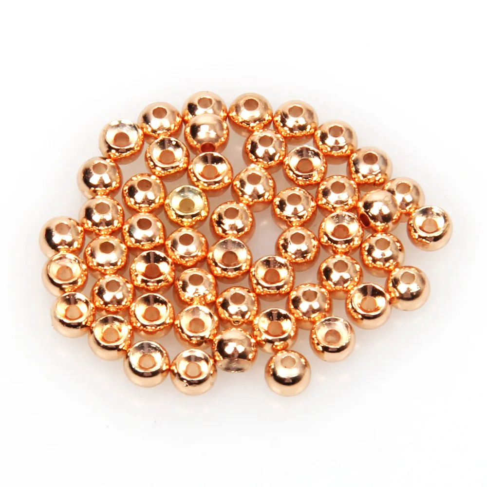 Fishing Accessorie Fly Fishing 50pcs / lot  Fly Tying Tungsten Beads Fly Fishing Nymph Head Ball Beads  Gold Silver Copper Beads