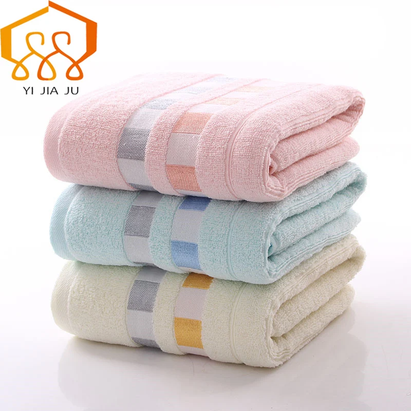 

100% Cotton Gauze Color Grid Beach Towel For Adults Fast Drying Soft Thick High Absorbent Antibacterial Bath Towel