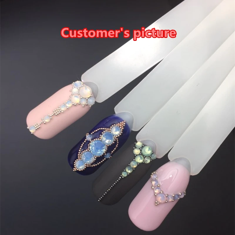 1pack Mixed Size (SS4-SS20) Crystal Colorful Opal Nail Art Rhinestone Decorations Glitter Gems 3D Manicure Books Accessory Tools