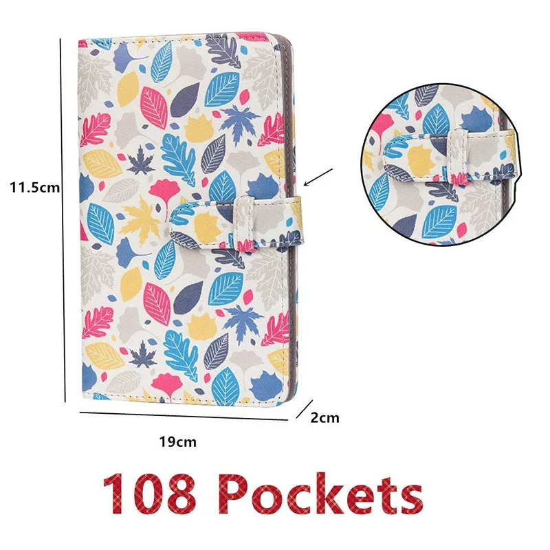 Fujifilm-ألبوم صور لـ Instax Mini 9 8 7s 70 25 50s 90 ، 108 جيب ، حامل بطاقة الاسم ، ألبوم الصور