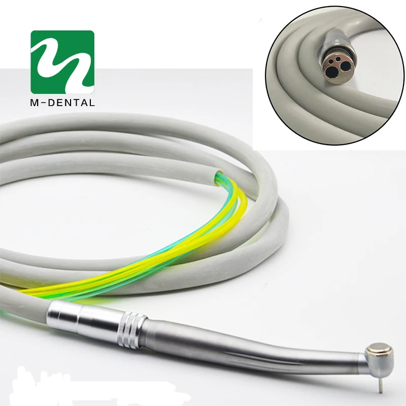 Tubo dental da mangueira do handpiece de 4 furos com conector para o material de alta velocidade da odontologia do handpiece