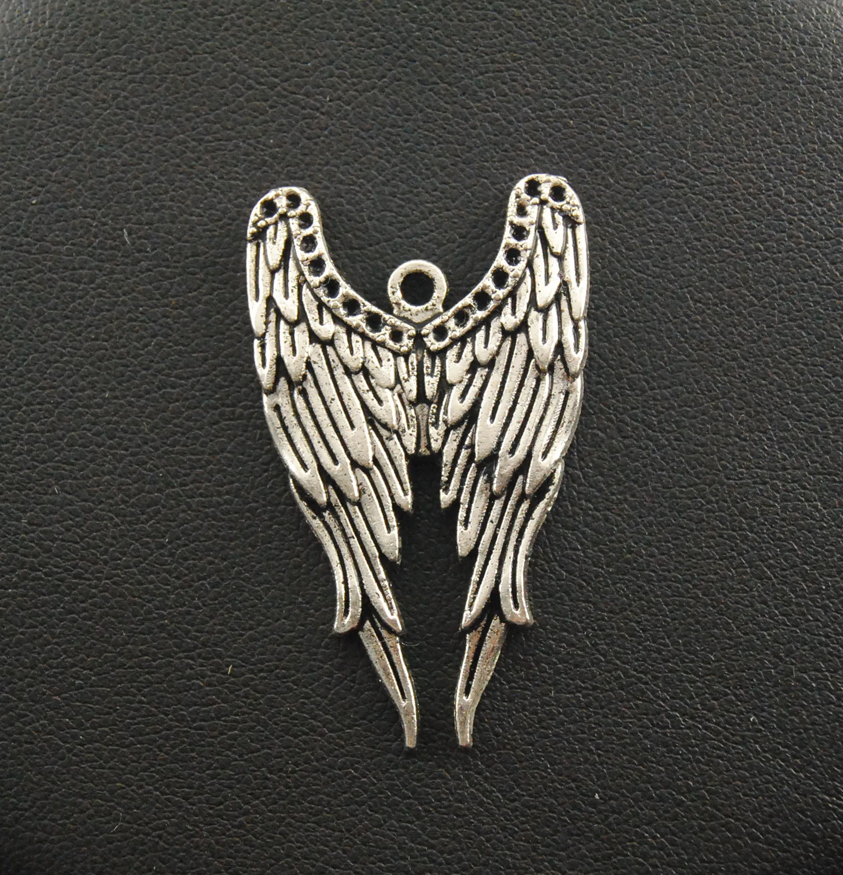 20pcs Silver Color Alloy Angel Wings Charms 23x30mm DIY Jewelry Making A90