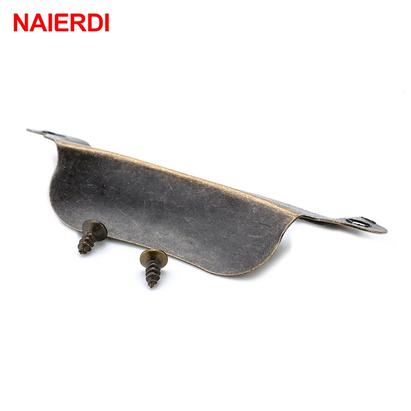 20PCS NAIERDI Antique Box Label Handles Retro Pull Frame Handle Name Card Holder Knob For Furniture Cabinet Drawer Door Hardware