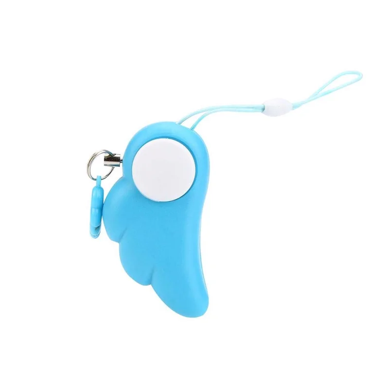 90dB Angel Wings Personal Alarm Pull Ring Activated Anti Wolf Alarm Key Chain Keyring Clip for Women Kids Elderly Students Panic