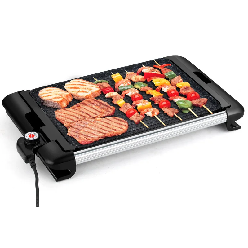 Home Multi-function Grill Pan Electric Barbecue Korean Barbecue Dish Indoor Smoke-free Grill Electric Baking Pan DL-8015