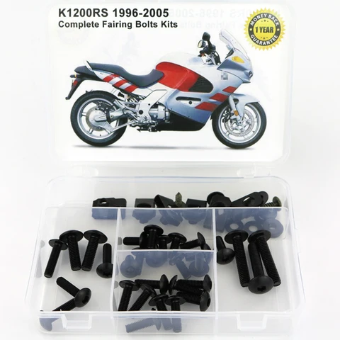 Комплект болтов для полного обвеса мотоцикла BMW K1200RS 1996-2005, крепежные клипсы, винты, быстросъемные гайки, стальные винты.