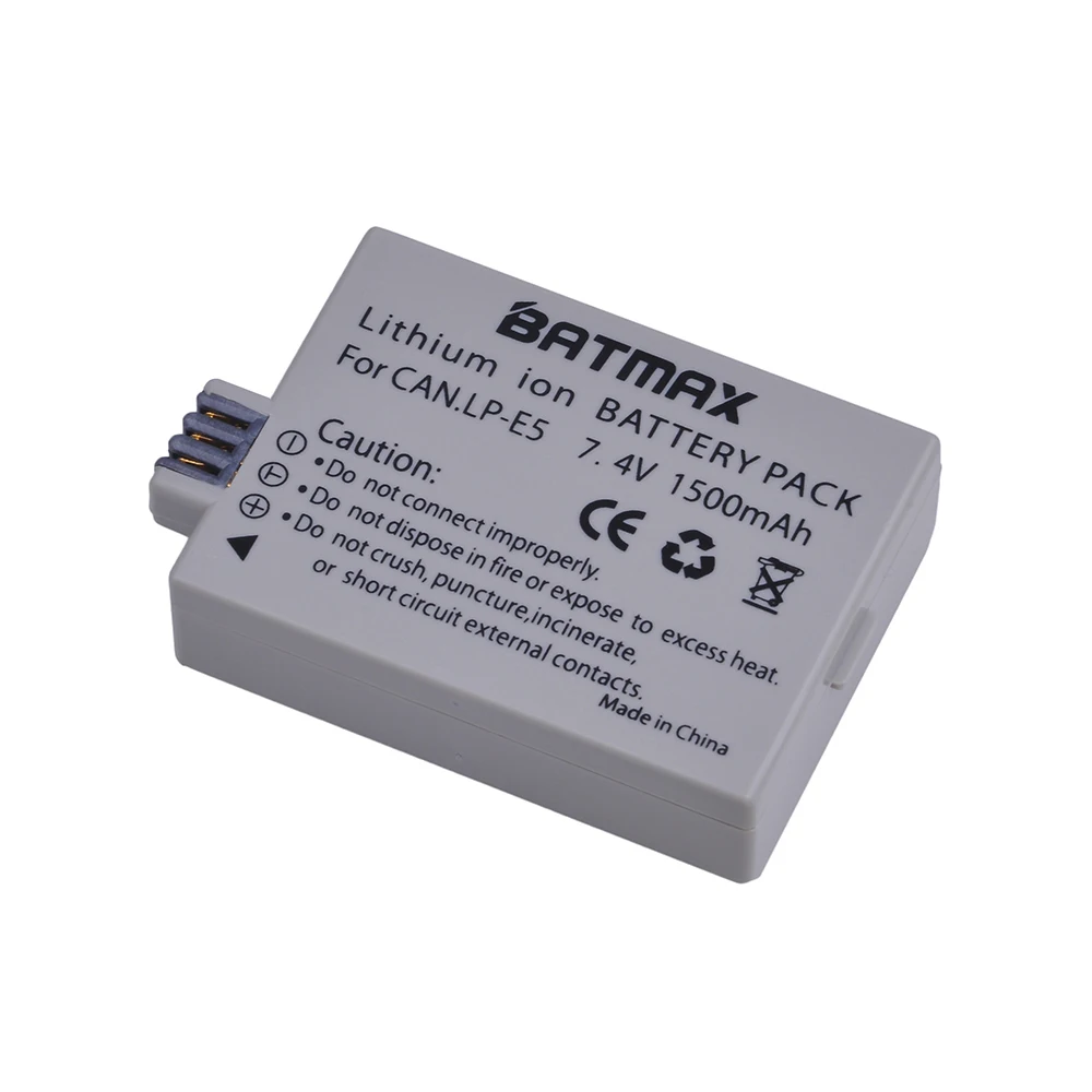 Batmax 1pc 1500mAh LP-E5 LPE5 LP E5 Battery for Canon EOS 450D 500D 1000D Kiss X3 Kiss F Rebel Xsi