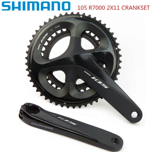 Imagen 2 del producto Shimano 105 HOLLOWTECH II R7000 2x11s Di2 R7100 2x12s 165/170/172,5/175mm 50-34T 52-36T 53-39T para bielas de bicicleta de carretera